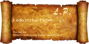 Ledniczky Péter névjegykártya