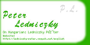 peter ledniczky business card